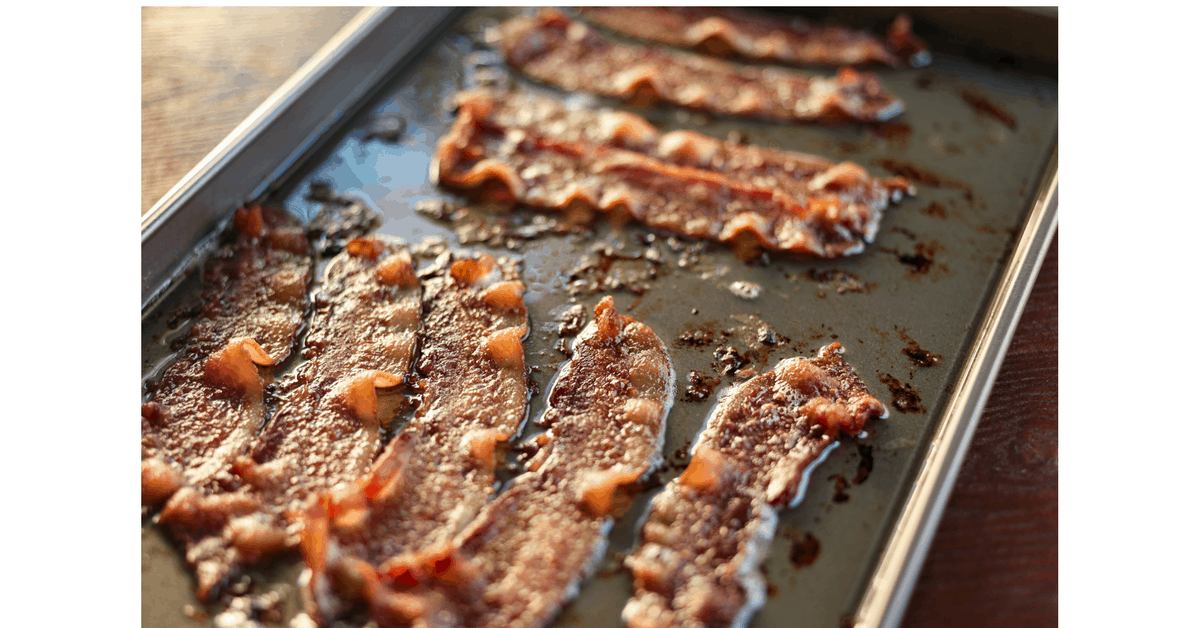 bacon on cooking sheet 