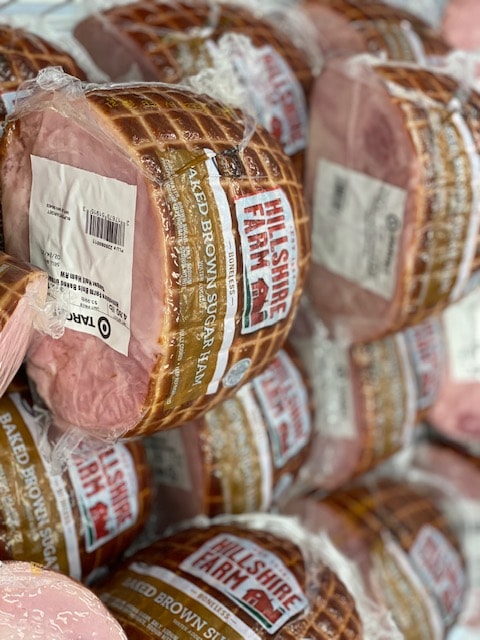 Packaged Ham in store