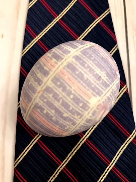 Patriotic Striped Easter Egg using a Tie