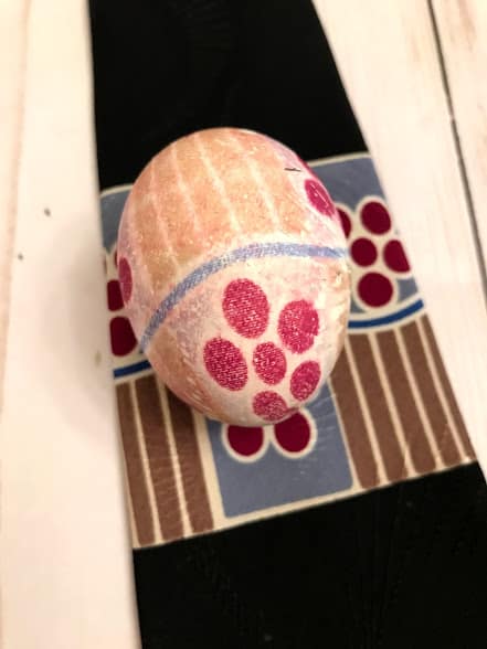Floral Dyed Egg using Silk Tie