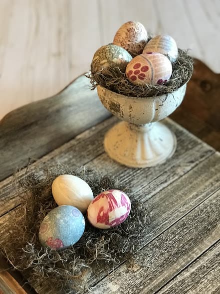 Silk Dyed Eggs Finished Decorations