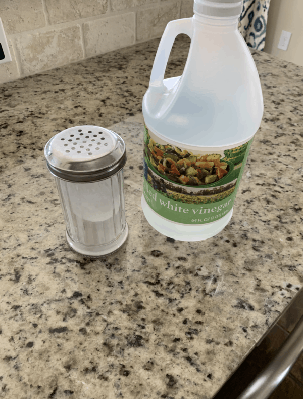 Ingredients needed for cleaning a dishwasher