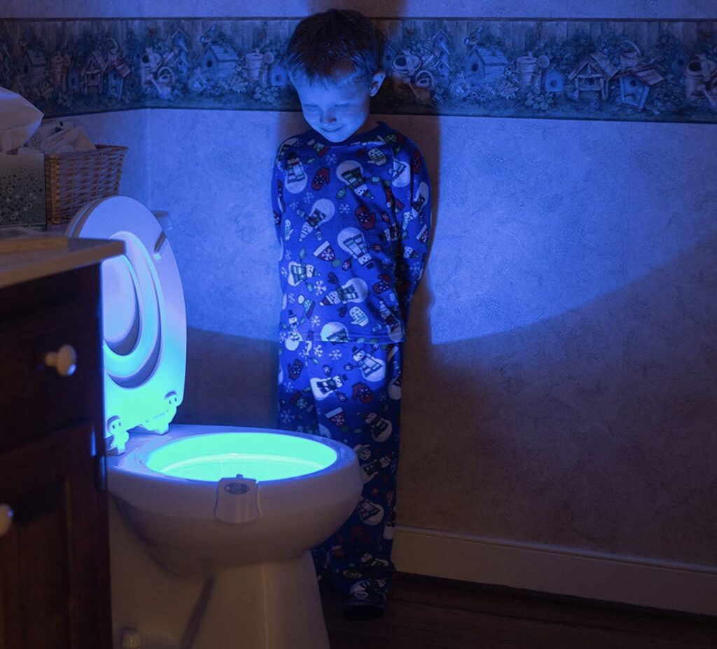 LED toilet bowl with light