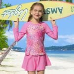 Seanrui Girls Swimsuit Rash Guard
