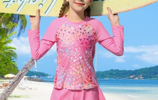 Seanrui Girls Swimsuit Rash Guard