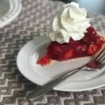strawberry pie on plate