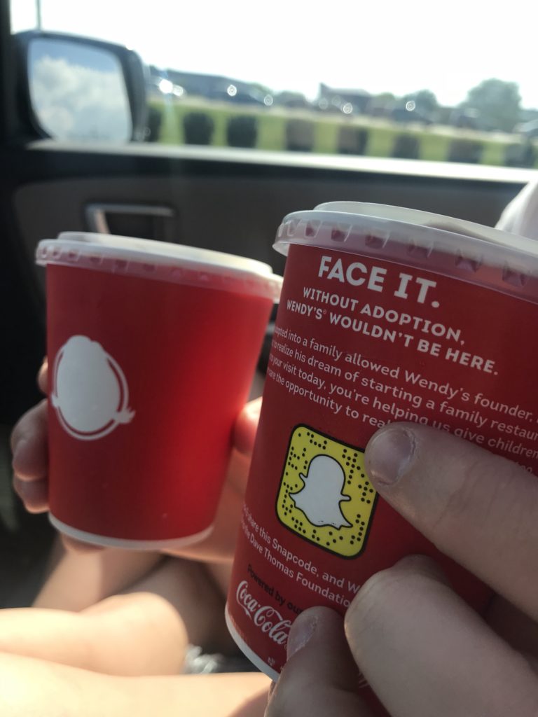 Wendy's Rewards Frosty's in Car