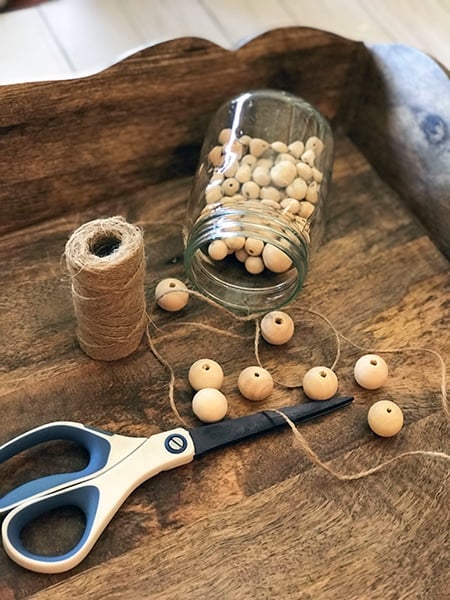 DIY Wood Bead Garland