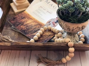 DIY Wood Bead Garland