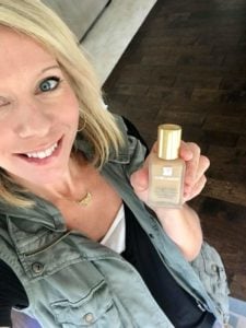 Laurie holding Estee Lauder