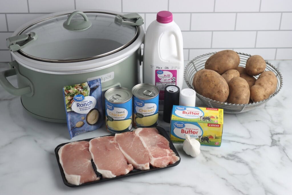 Ranch Pork Chops Ingredients on Countertop