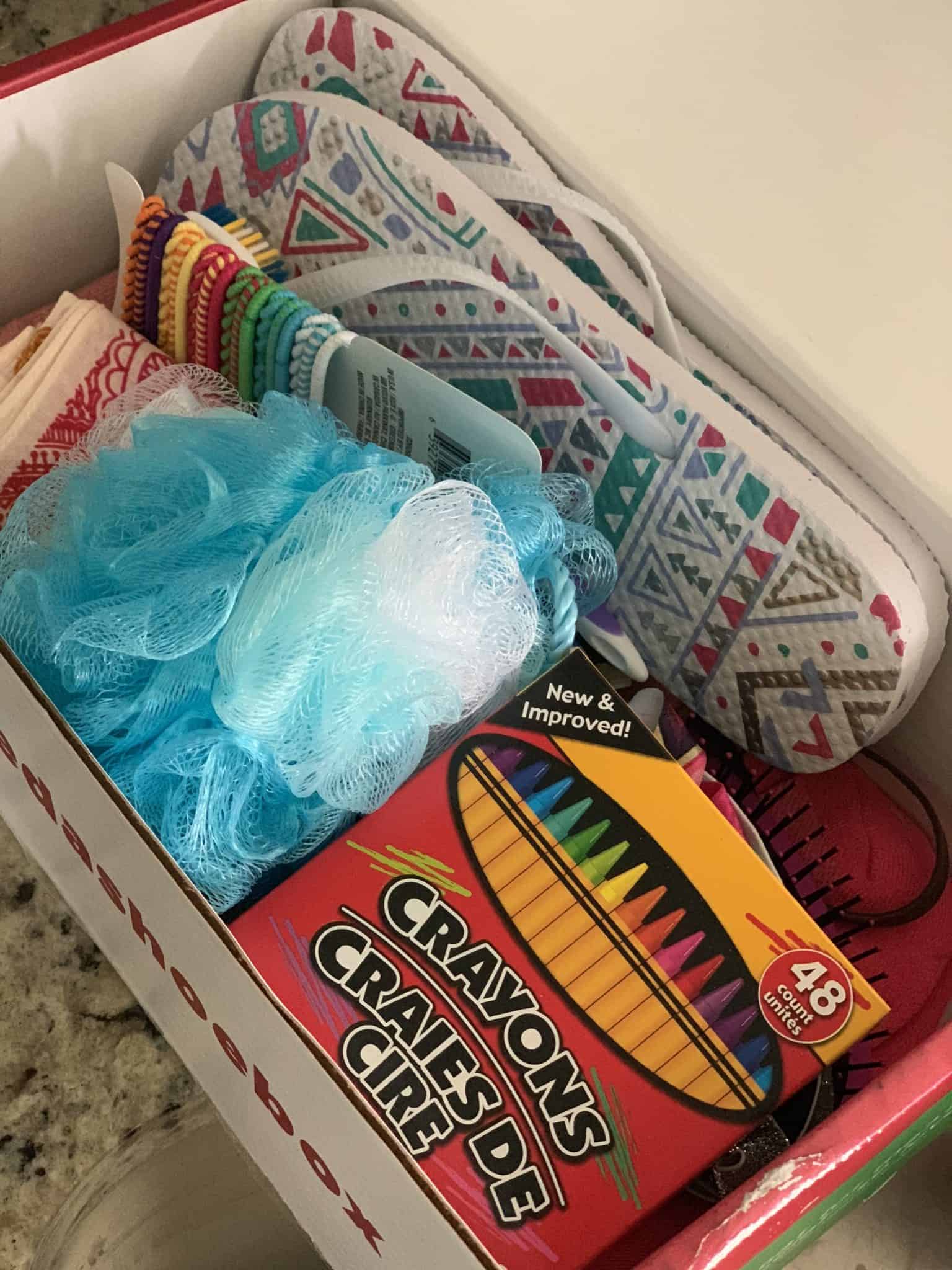 operation christmas child boxes filled with items to gift 