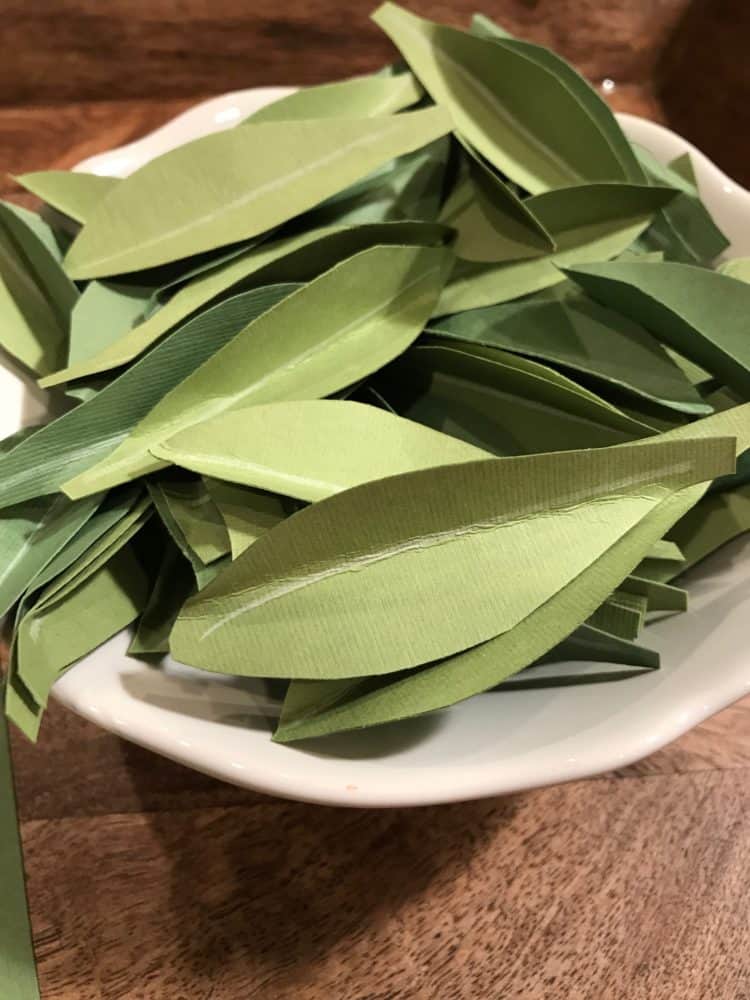paper leaves for Christmas Paper Garland