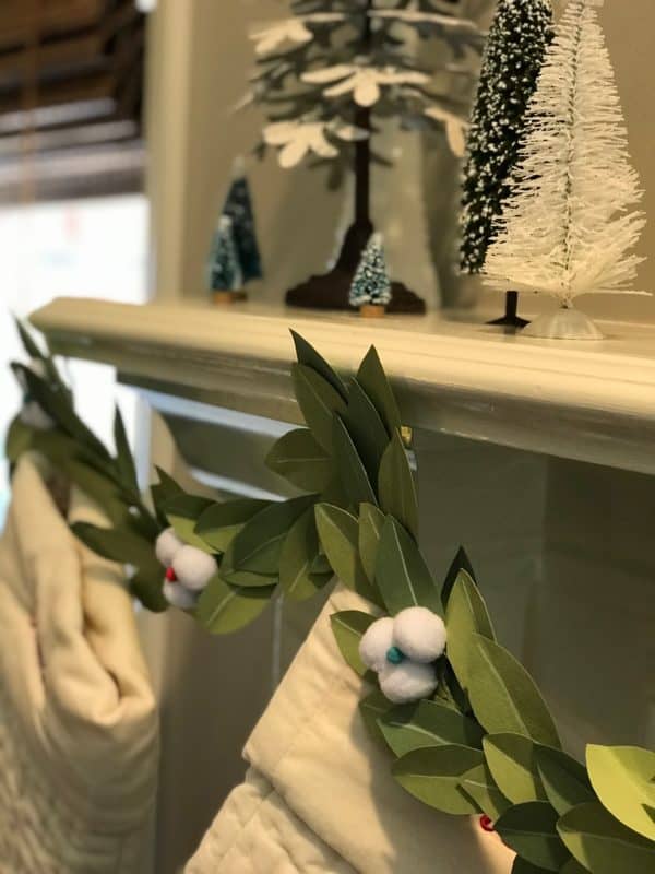 Winter Paper Garland on mantle