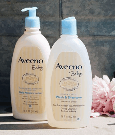 Aveeno baby lotion and wash and shampoo