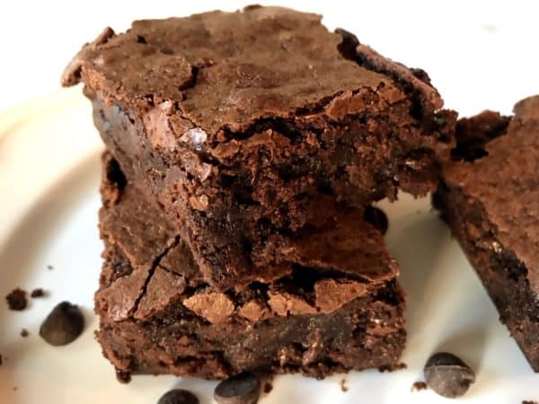 Finished brownies from scratch