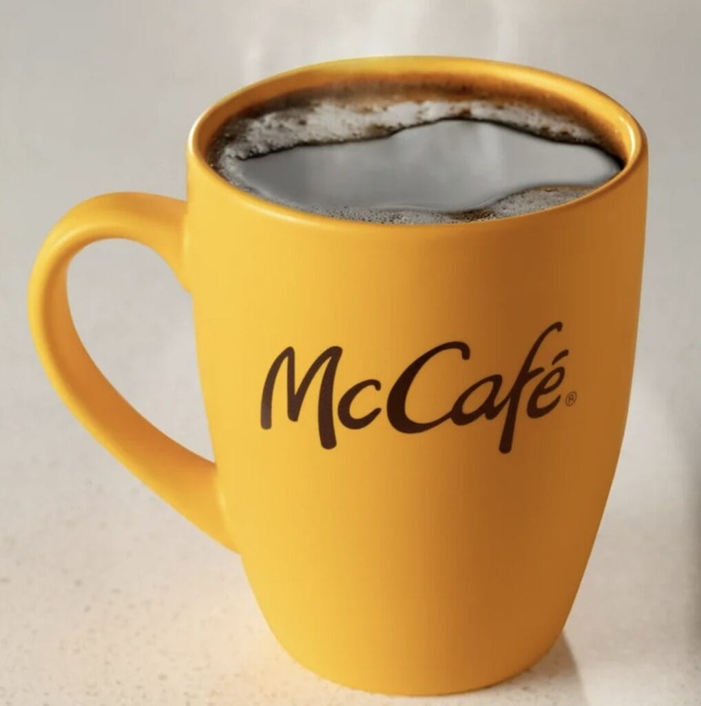 mccafe coffee and cup