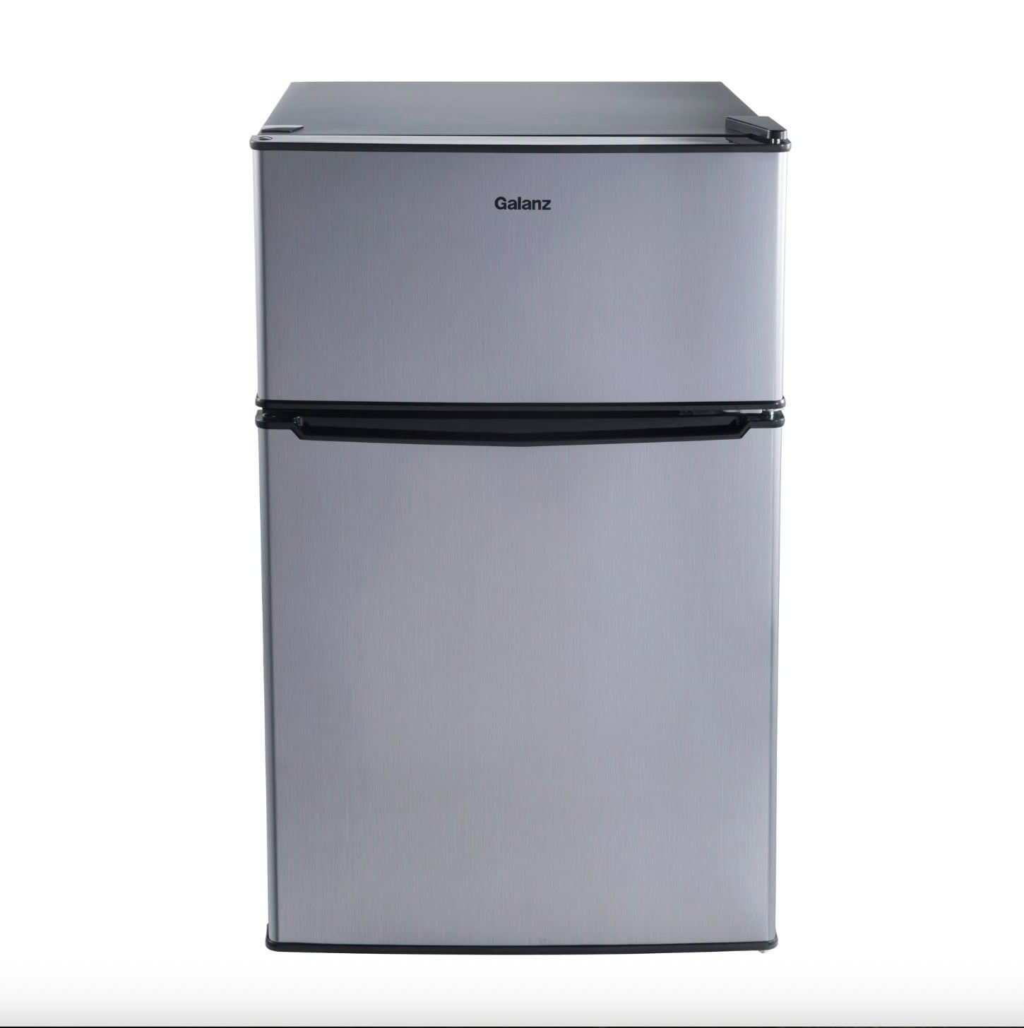 Galanz 3.1 Cu Ft Mini Fridge with Freezer – Stainless Steel, Energy Star, Two Door Compact Refrigerator