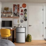 Galanz 3.1 Cu Ft Mini Fridge with Freezer – Stainless Steel, Energy Star, Two Door Compact Refrigerator