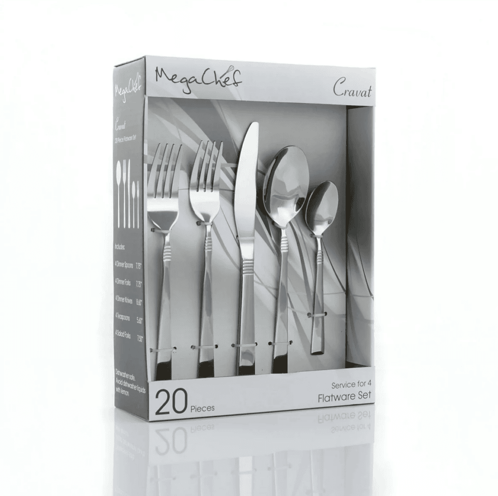 MegaChef Cravat Flatware Set of 20 Piece 3
