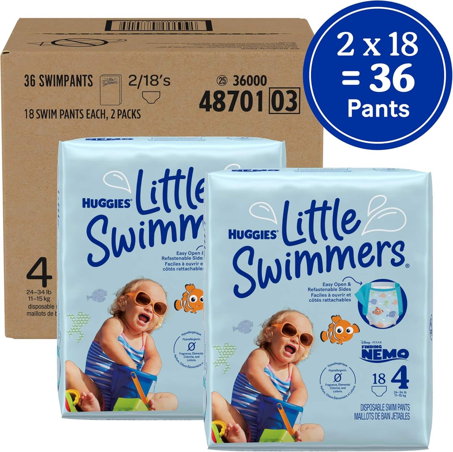 huggies little swimmers 36 ct pack