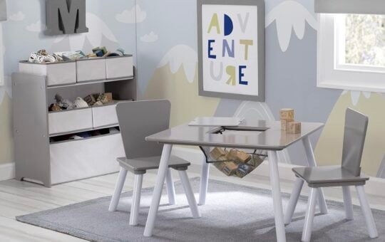 toddler playset 4 piece gray white