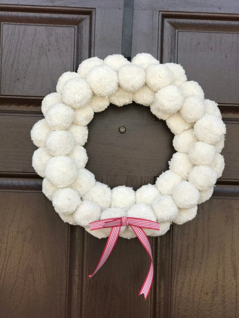 Anthropologie Pom Pom Wreath Knockoff
