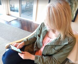 woman on phone