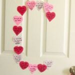 valentine hearts on door