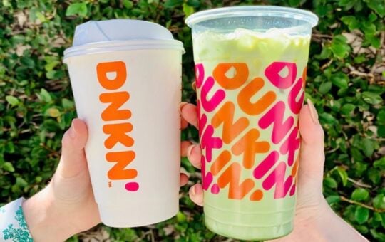 dunkin drinks in hand