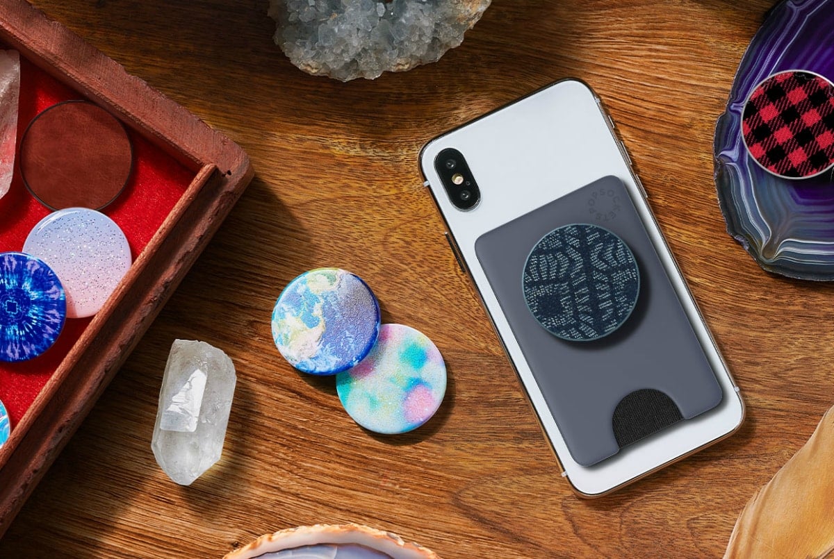 popsockets products on desk