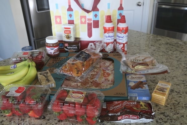 aldi groceries on counter