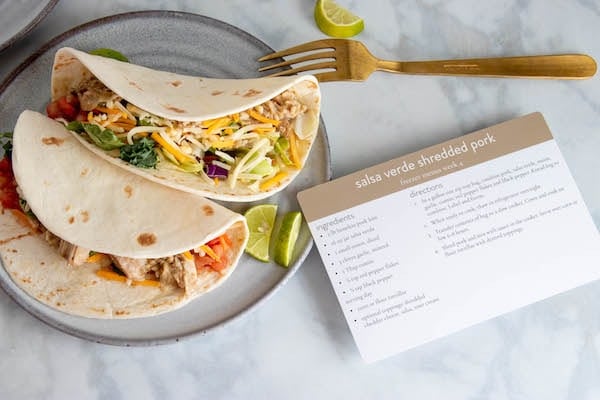 Salsa Verde Shredded Pork Tacos