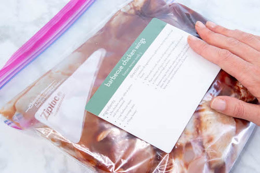 BBQ chicken wings freezer meal