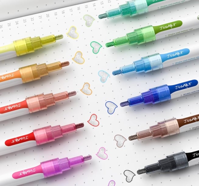 JusArt Double Line Outline Markers