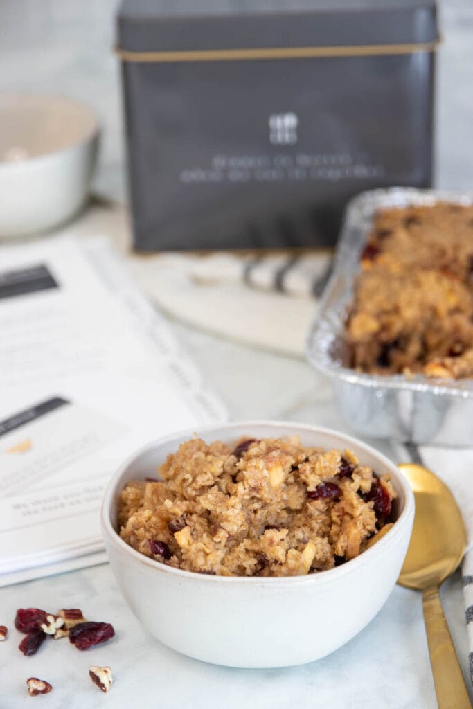 baked oatmeal in bowl