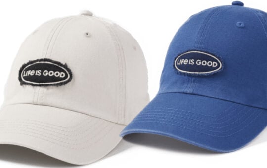 white and blue hats