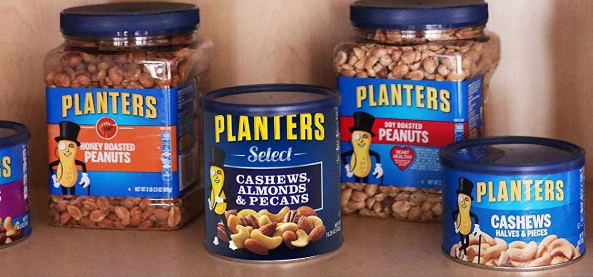 containers of Planters nuts