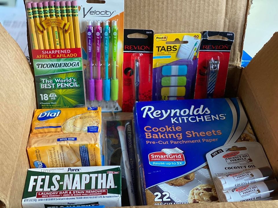 box of items from prime pantry