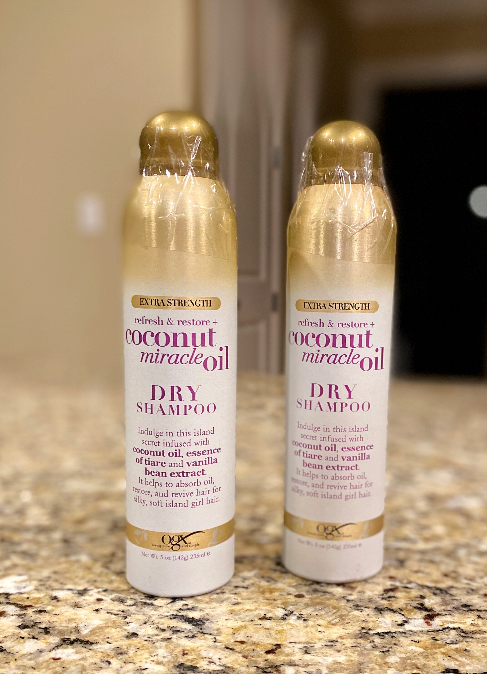 bottles of dry shampoo