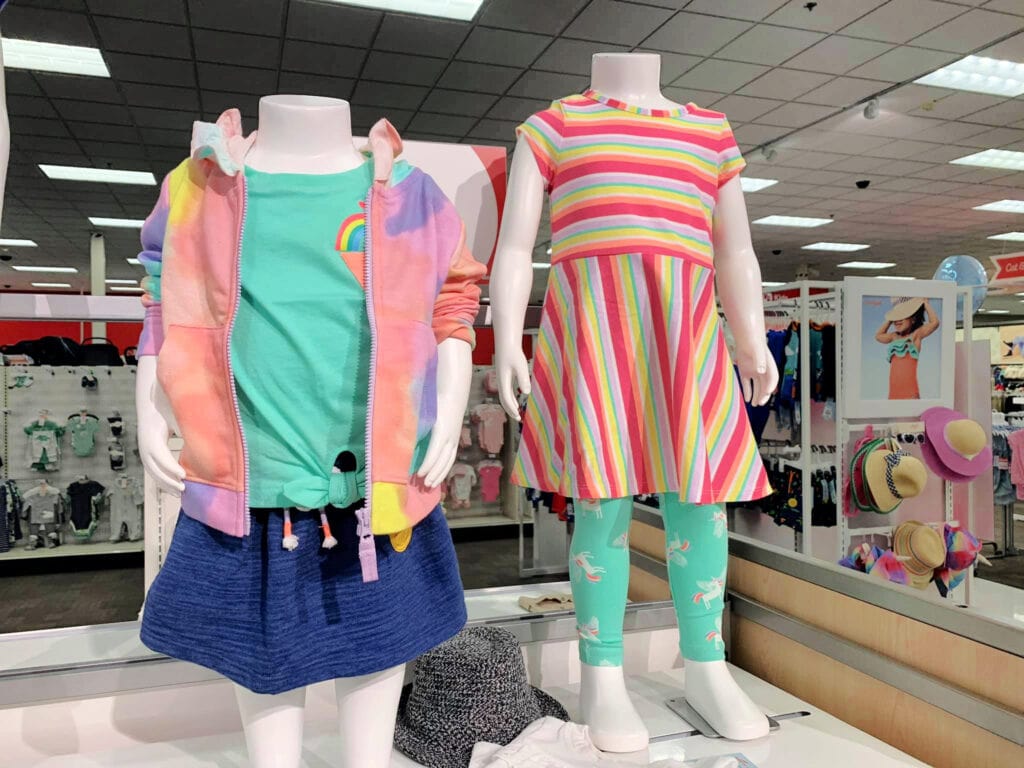 cat & jack kids clothes on mannequin