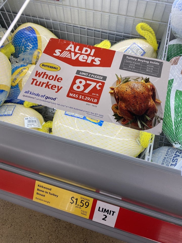 aldi turkey butterball whole 