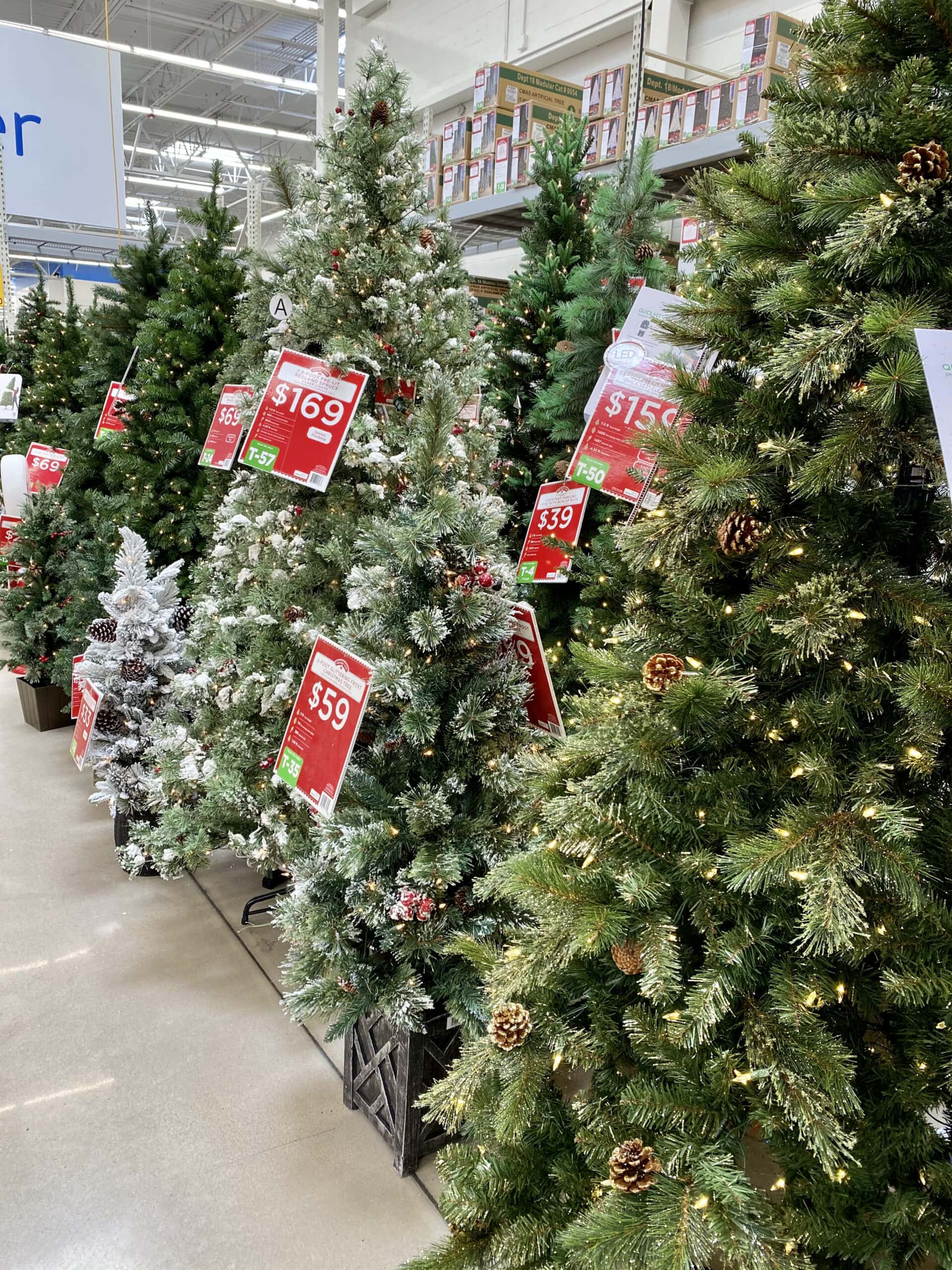 walmart christmas trees