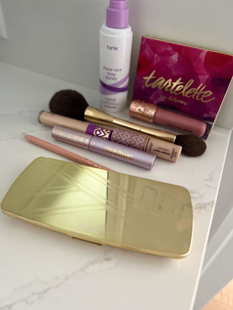 tarte cosmetics on counter