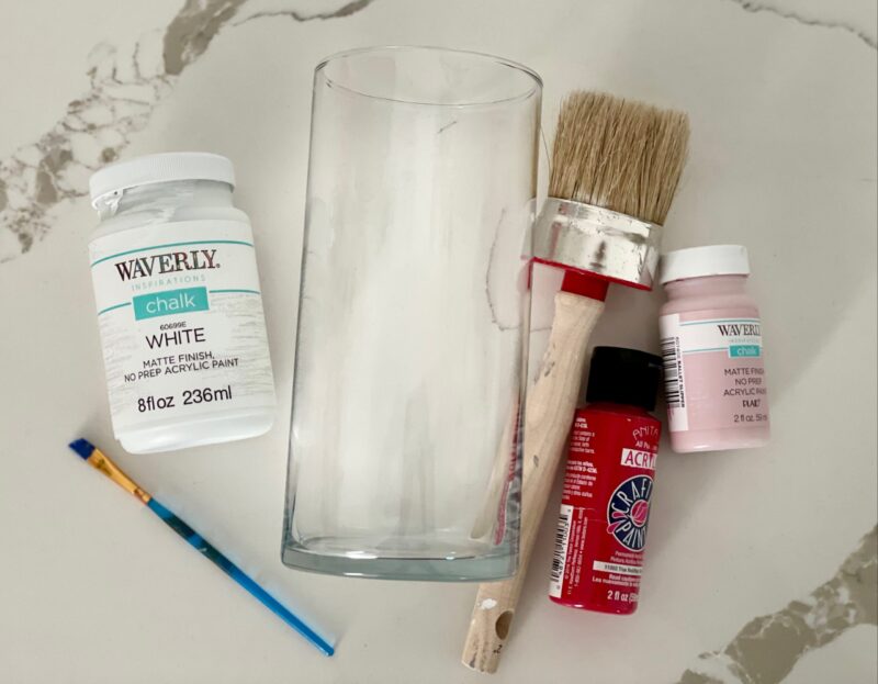 Dollar Tree Valentine Vase Supplies