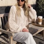 Trendy Queen Women Fall Oversized Cable Knit Chunky Sweater