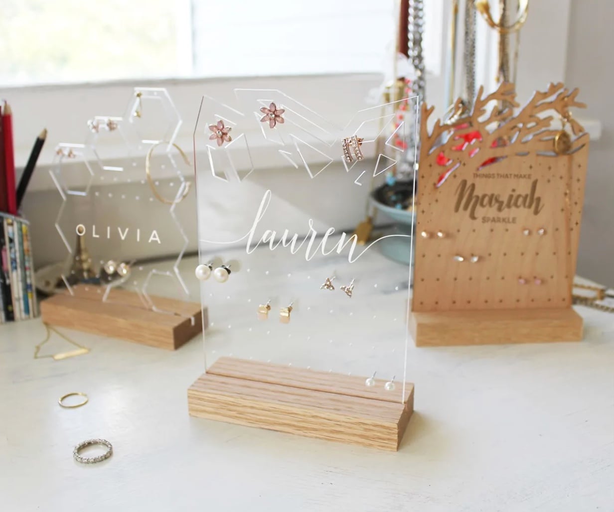 personalized earring holder 