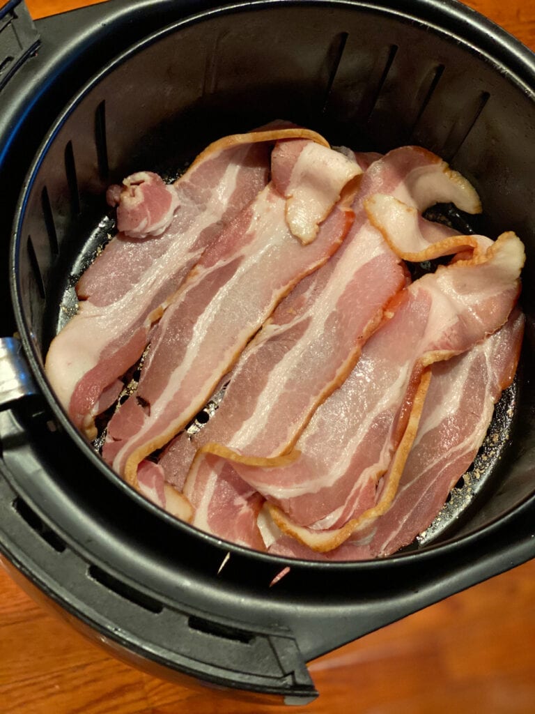 bacon in air fryer basket 