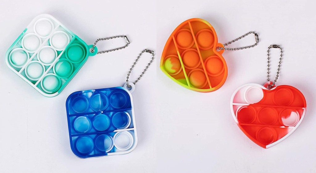 valentine pop its and pop it keychains