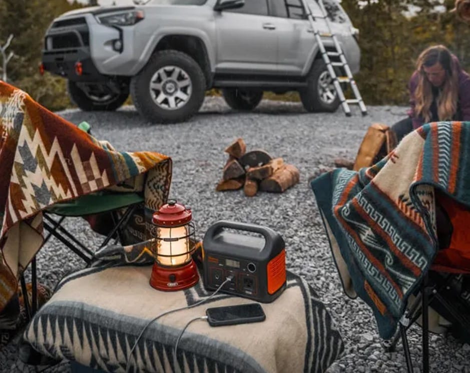 camping with portable power station
